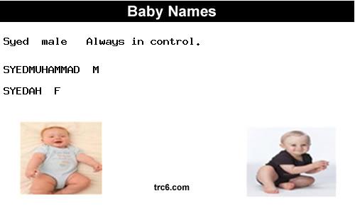 syed baby names